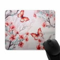 thumbnail image 2 of Mouse Pad, Gaming Mouse Pad, Non-Slip Rubber Base Mouse Mat with Designs for Laptop, Computer & Office, 9.5 x 7.9 x 0.12 inches (Butterflies and Flowers), 2 of 2