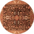 thumbnail image 1 of Ahgly Company Indoor Round Oriental Orange Industrial Area Rugs, 3' Round, 1 of 4