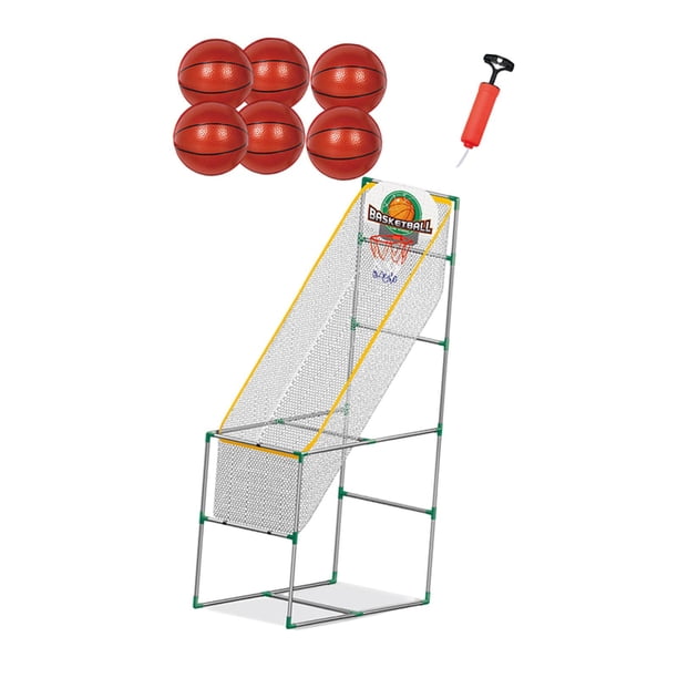 Kids Arcade Basketball Game Juego de baloncesto Hoop Single Hoop, Toy Interactive Juguín fácil de configurar Funda Beveable Biends Actividad divertida 153m
