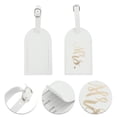 thumbnail image 3 of Unique Bargains 1 Pc Durable Suitcase Luggage Tag for Travelling White PU, 3 of 5