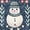 Blue, variant on Frosty Bells Yale Haven Washable Recycled Holiday Area Rug, Assorted Sizes & Designs