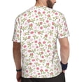 thumbnail image 2 of Wukai Rose Flowers Print Men's Short-Sleeved Mesh T-Shirt,Quick-Dry Short Sleeve Workout T-Shirt-6X-Large, 2 of 8