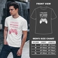 thumbnail image 4 of Greenyef Graphics I Paused My Game to Be Here Gamer Gift Funny Tee Men's T-Shirt Style-23 (White & Pink, X-Large), 4 of 6