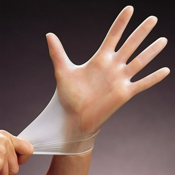 Disposable Food preparation Gloves (Large) Made in USA Transparent