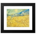 thumbnail image 2 of Vincent van Gogh 14x12 Black Modern Framed Museum Art Print Titled - Wheat Field Behind Saint-Paul Hospital with a Reaper (1889), 2 of 5