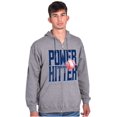 thumbnail image 4 of Baseball Player Power Hitter Fan Zip Hoodie Sweatshirt Men Brisco Brands S, 4 of 6