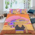thumbnail image 2 of Princesa del Espacio Lésbica Conjunto de sábanas temático, trío de piezas, cómodo y amigable con la piel, diseño único, regalo de decoración para el hogar para familiares, amigos y fans,135cm *200cm, 2 of 6