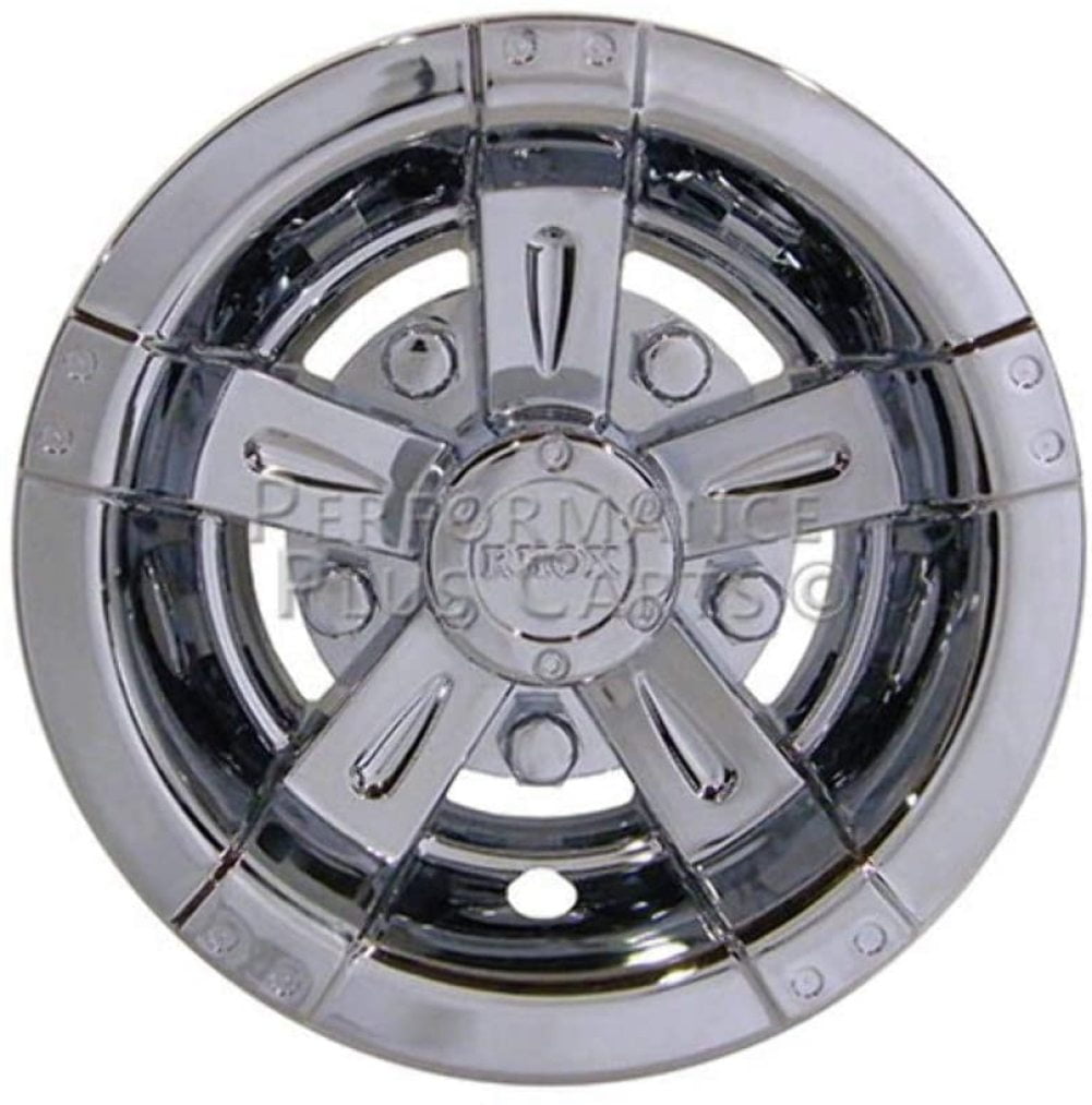 "TaliaPosy 10"" Vegas Chrome Golf Cart Wheel Covers/Hub Caps (Set of