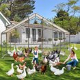 thumbnail image 4 of Large Metal Chicken Coop with Premium Anti-Rust Steel & Anti-Ultraviolet Waterproof Cover, 4 of 6
