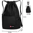 thumbnail image 2 of Lightweight Waterproof Drawstring Sports Backpack Gym Sack for Men Women Travel Running, 2 of 7