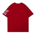thumbnail image 3 of Dweltoz 4th Of July Shirts for Women Graphic Casual Tops Short Sleeve Oversized Tshirt Summer 250 Year Anniversary Usa Solid Color Crew Neck Tees,Red 2XL, 3 of 4