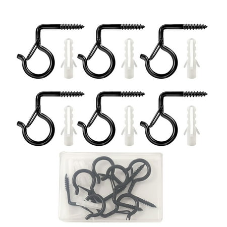 

Usloyux Over the Door Hooks Popular Pick 6 Luces De Cuerda De Ganchos Exteriores Caja Transparente Ganchos De Tornillo A Prueba De Viento Para Colgar Las Plantas/Campana De Viento Diseño De