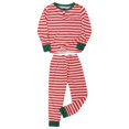 thumbnail image 2 of Odeerbi Christmas Pajamas For Family Men Adult Stripe Printed Top + Pants Matching Pajama Set Red, 2 of 8