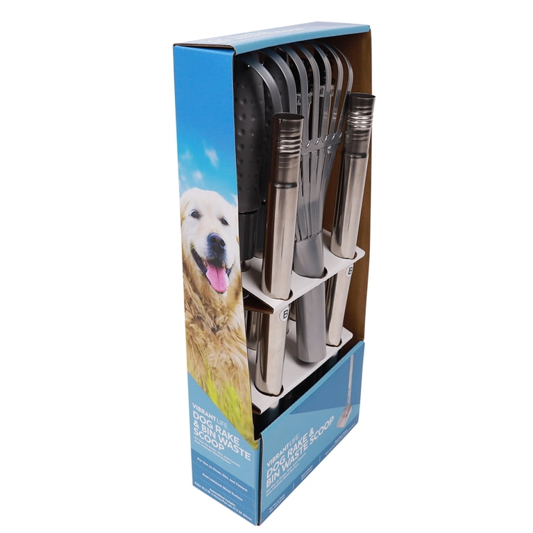Vibrant Life Metal Pooper Scooper Rake and Bin Kit, 2-Piece photo 8