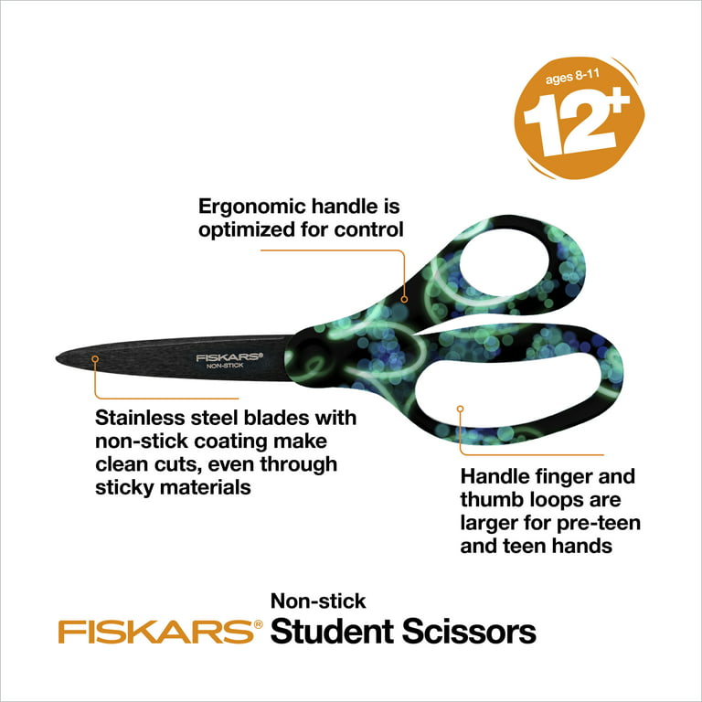  Fiskars 7 Student Scissors for Kids 12-14 - Scissors for  School or Crafting - Back to School Supplies - Blue : Office Products