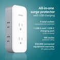 thumbnail image 3 of Regleta de alimentación Philips SPP3503GW con puertos USB-C y USB-A 490J, 3 of 7