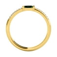 thumbnail image 4 of Aone 0.3 Carat Emerald 4x2 ( Bugget ) Gemstone Synthetic and Diamonds Wedding & Engagement Yellow Gold Ring for Women, 4 of 5