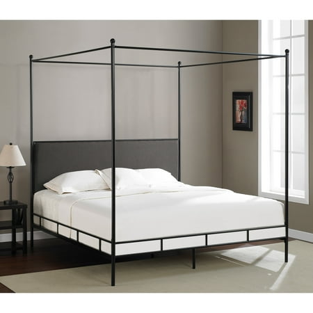 I Love Living Lauren Grey King Size Metal Canopy Bed I Love Living Lauren Grey King Size Metal Canopy Bed