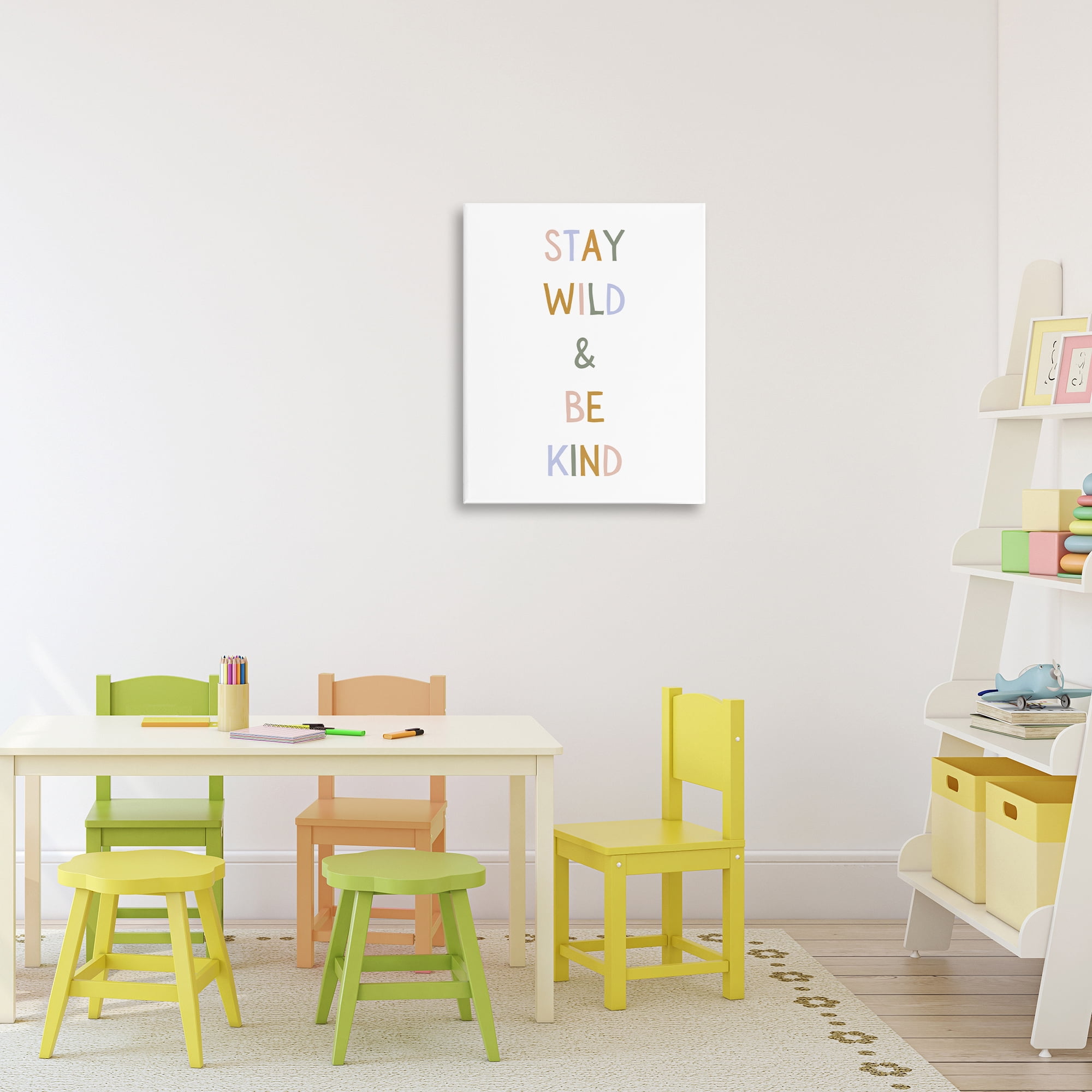 Stupell Industries Stay Wild Be Kind Canvas Wall Art, design by Katie Griggs