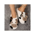 thumbnail image 3 of Fuzzy Cow Slippers for Women, Cute Cotton Animal Design, Soft Sole House Shoes for Bedroom & Living Room - 2026, 3 of 8