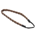 thumbnail image 3 of Fashion Elastic Stretch Hair Braided Headband Classic Wide Braids Synthetic Hair Band Hair Piece Women Beauty Accessory (Light Brown), 3 of 7