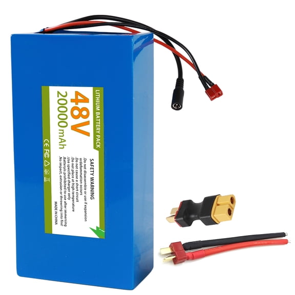 48V 20AH Lithium Battery Built-in BMS, 200W-1000W Electric Bike Scooter Replacement Battery