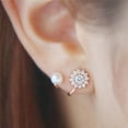thumbnail image 3 of FNNMNNR 1Pair Pearl Rhinestone Ear Stud Earrings Crystal Ear Clip Jewelry Lady Elegant, 3 of 8