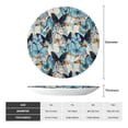 thumbnail image 2 of Picia Butterflys Pattern Bone China Decorative Plate – Wall Decor with Stand and Adhesive, Elegant Ornament for Living Room, Office, or Entryway-7in, 2 of 6