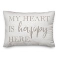 thumbnail image 2 of Creative Products Heart is Happy Here on White 14x20 Indoor / Outdoor Pillow, 2 of 3
