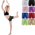 thumbnail image 5 of 3 Pack Toddler Little Girls Glitter Athletic Gymnastics Shorts, Uccdo Big Girls Sparkle Ballet Dance Shorts 3-14 Years, 5 of 6