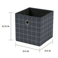 thumbnail image 6 of Mainstays Collapsible Fabric Cube Storage Bins (10.5" x 10.5"), 4 Pack, Gray Windowpane, 6 of 6