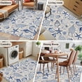 thumbnail image 6 of Starfish Conch Washable Area Rugs 4'x6', Shell Bubbles Blue Ocean Coastal Retro Low Pile Throw Living Room Rug Non-Slip Sturdy Edge Binding Carpet for Indoor Entryway Bedside Kitchen, 6 of 9