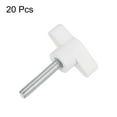 thumbnail image 3 of Uxcell 20 Pieces Wing Knobs M6 x 60mm Tee Stud Knob Thumb Screw Hand Clamping Handle White, 3 of 6