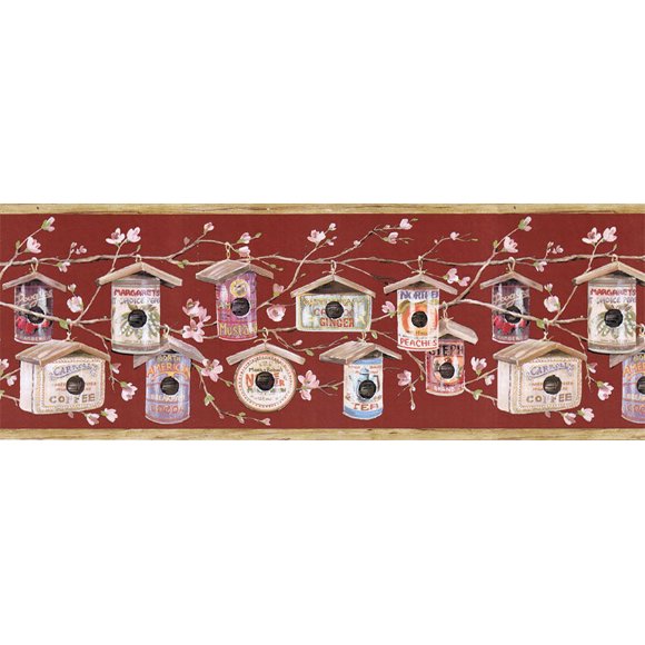 Birdhouses Wallpaper Border 160233