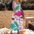 thumbnail image 2 of Flamingo Pattern Sleeveless Dress for Women Clothing Female Women's Summer Skirt, 2 of 7