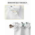 thumbnail image 6 of Navy Blue Floral 2 Panel Kitchen Curtains for Windows, Watercolor Eucalyptus Leaves Butterfly Bathroom Privacy Curtain, Home Décor Window Treatment for Bedroom/Living Room 55"x45", 6 of 6