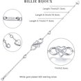 thumbnail image 3 of Leander Women Bracelets 925 Sterling Silver Infinity Heart White Gold Plated Cubic Zirconia Adjustable Bracelet Best Gifts for Women, 3 of 7