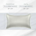 thumbnail image 6 of 2 PACK Cooling Viscose Satin Pillowcase Set with Hidden Zipper closure, Standard/Queen, Light Jade, 6 of 6