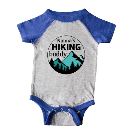 

Inktastic Nonna s Hiking Buddy with Mountains and Trees Gift Baby Boy or Baby Girl Bodysuit