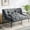 Corded Dark Grey, variant on 6" Futon Mattress Full Size, Tufted Futons Sofa Couch Bed with Twisted Rope Design Edging, Thick Corded Fabric Floor Mattress for , Shredded  Filling (Frame Not Included),