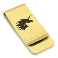 thumbnail image 1 of Stainless Steel Mythical Unicorn Head Classic Slim Money Clip Credit Card Holder, 1 of 2
