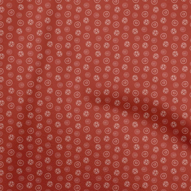 oneOone Tissu Velours Rouge Oignon & Tomate Légume Projets de Couture Tissu Imprimé au Mètre 58 Pouces de Large