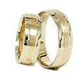 thumbnail image 2 of Pompeii3 Gold Matching His Hers Two Tone Wedding Ring Band Set, 2 of 5