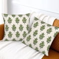 thumbnail image 4 of Spring Floral Pillow Covers 18 x 18 Inch Set of 2, Sage Green Grey Flower Leaves Block Print Decorations Throw Pillow Covers Outdoor Farmhouse Cushion Case Linen Decor for Home Couch Sofa, 4 of 4