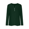 thumbnail image 3 of FAIWAD Long Sleeve Tops for Women Going Out Loose V-Neck Button Up Pullovers Dressy Casual Solid Color Shirts, 3 of 7