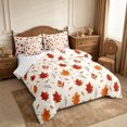 thumbnail image 2 of Erosebridal Maple Leaves 7-Piece Twin Bedding,Happy Fall Bedding Comforter Set,Red,Reversible, 2 of 6
