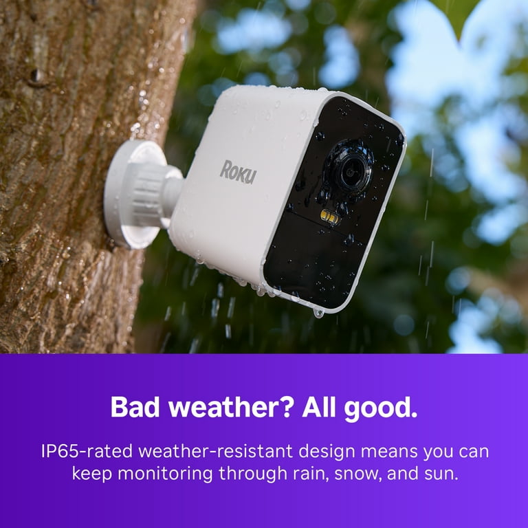 Roku Battery Camera Plus SE for Home Security New 2025 Weather