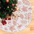 thumbnail image 5 of FMSHPON Maple Tree Doodle Xmas Christmas Tree Skirt Stand Mat for Holiday Party Decoration Indoor Outdoor 48 inches, 5 of 6