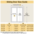 thumbnail image 5 of 48'' x 80'' Bypass Sliding Closet Door, 5 Panel Tempered Frosted Glass & White Smooth Paintable Frame, Pre-assembled Door Panels with Black Handles, 5 of 12