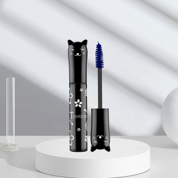 4D Silk Impermeable Duración Espesar Maquilje Ojo Encantador para Mujeres , Blue Azul Yinane Máscara de pestañas